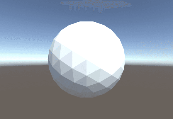 Non smoothed icosphere